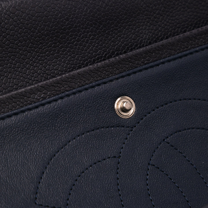 Jumbo Classic Caviar Double Flap Black - Gaby Paris