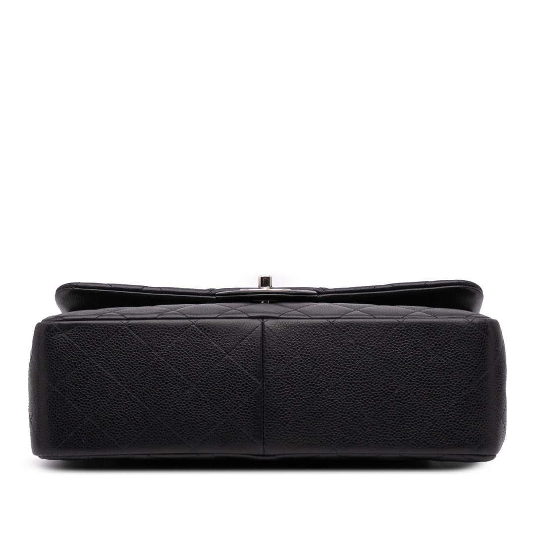 Jumbo Classic Caviar Double Flap Black - Gaby Paris