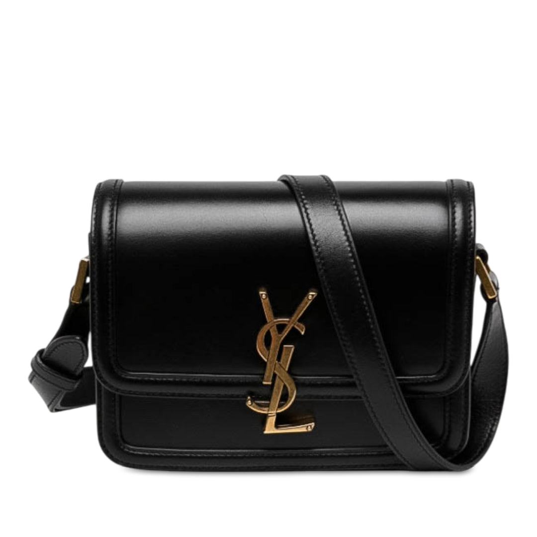 Saint Laurent Solferino Sac boîte Petit Cuir de veau Noir – vue principale – GABY PARIS