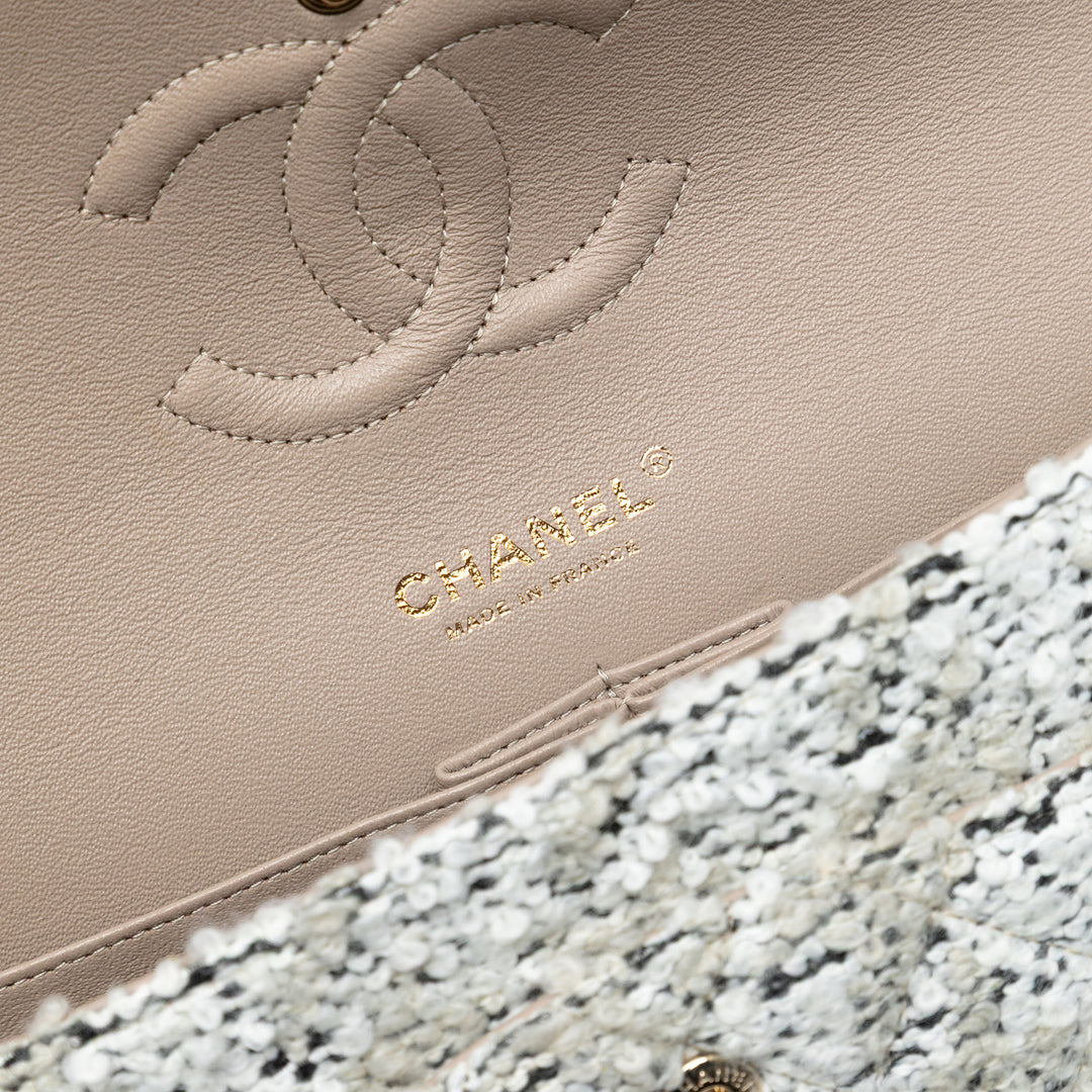 Chanel Medium Classic Tweed Double rabat