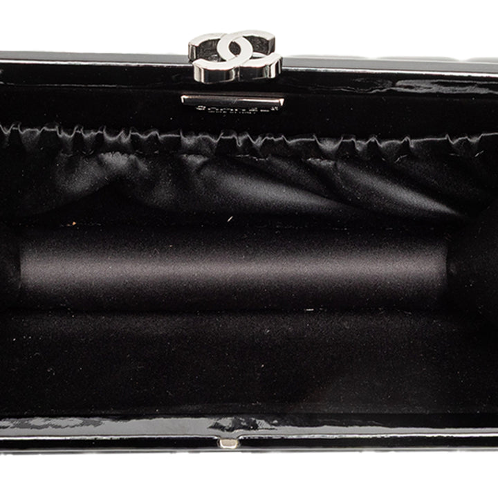 Chanel CC Chocolate Bar Cuir verni Frame Pochette – GABY PARIS Authentique