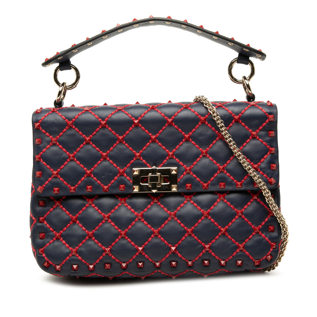 Rockstud Spike Sac Moyen nappa Bleu