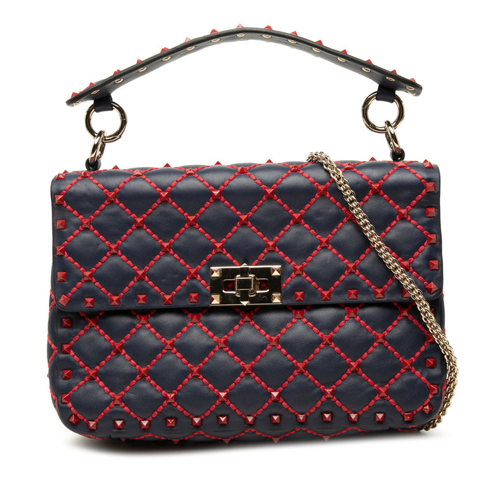 Rockstud Spike Sac Moyen nappa Bleu