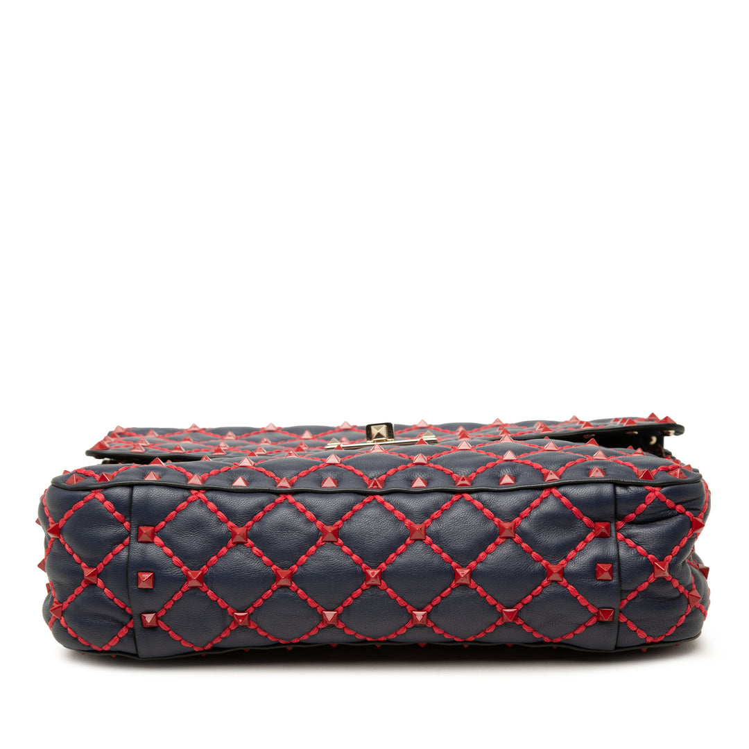 Rockstud Spike Sac Moyen nappa Bleu