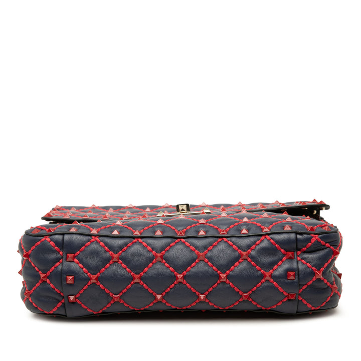 Rockstud Spike Sac Moyen nappa Bleu