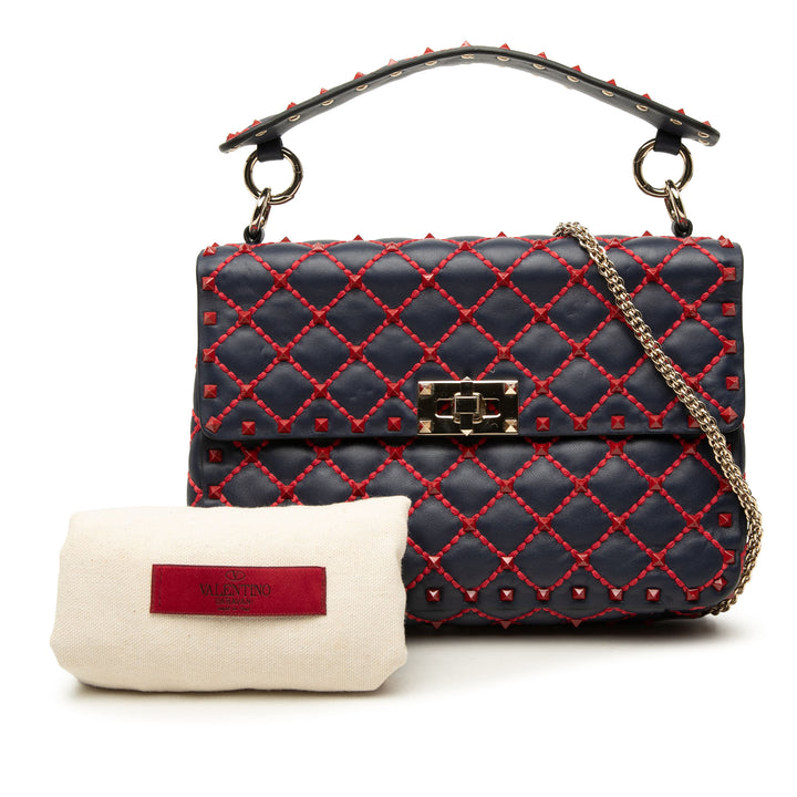 Rockstud Spike Sac Moyen nappa Bleu