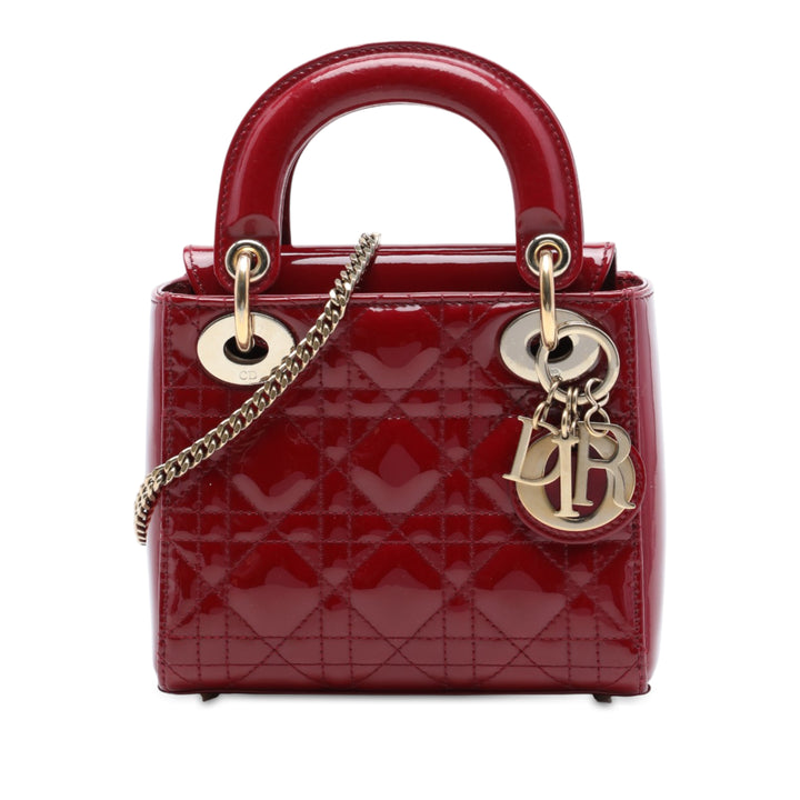 Lady Dior Cannage Mini Rouge
