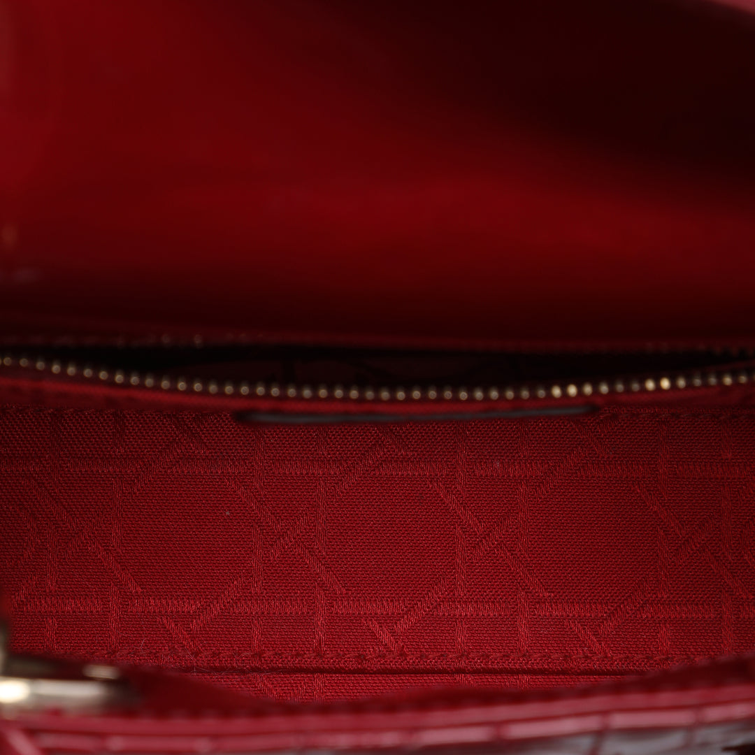 Lady Dior Cannage Mini Rouge
