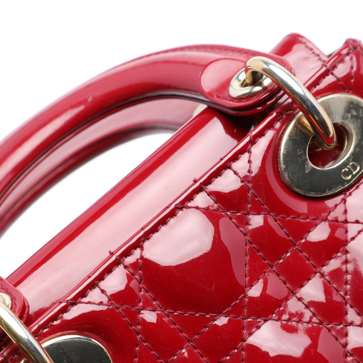 Lady Dior Cannage Mini Rouge