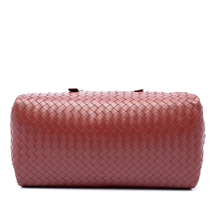 Bottega Veneta Sac à main Intrecciato Boston nappa Rouge – vue 3 – GABY PARIS