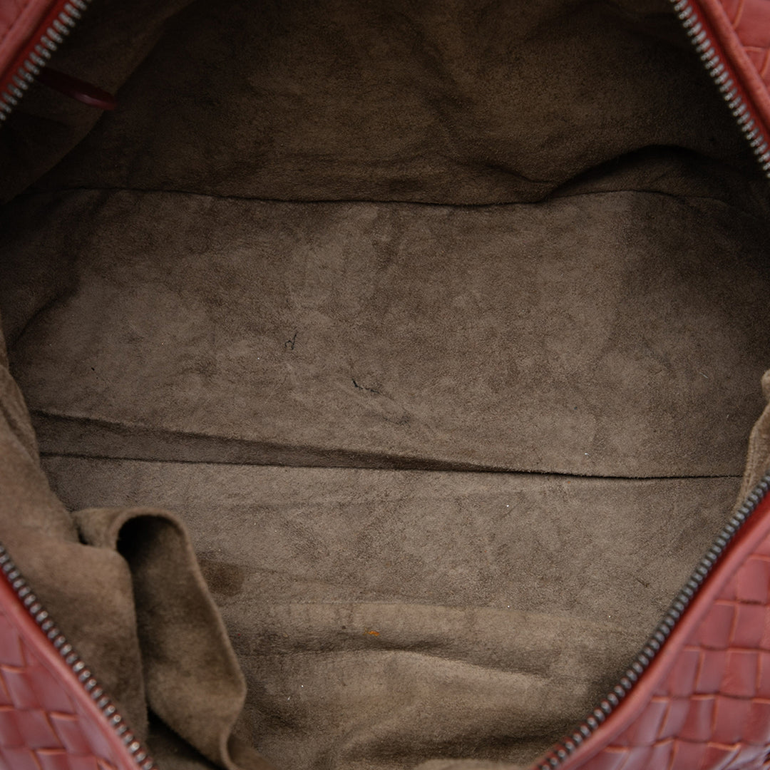 Bottega Veneta Sac à main Intrecciato Boston nappa Rouge – vue 4 – GABY PARIS