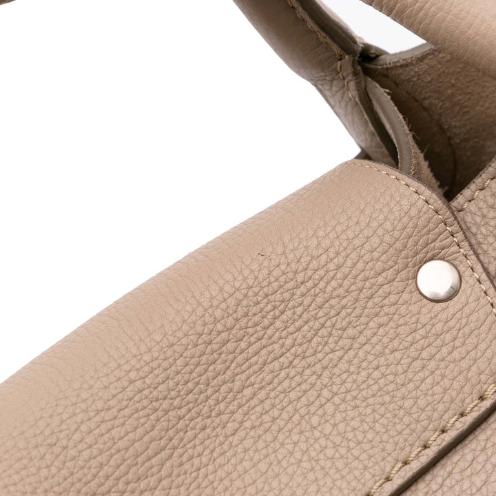 Small Grained Calfskin Big Bag Brown - Gaby Paris