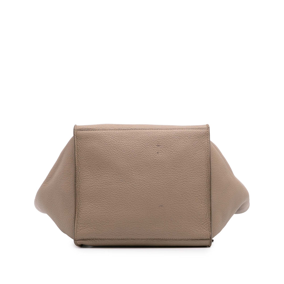 Small Grained Calfskin Big Bag Brown - Gaby Paris