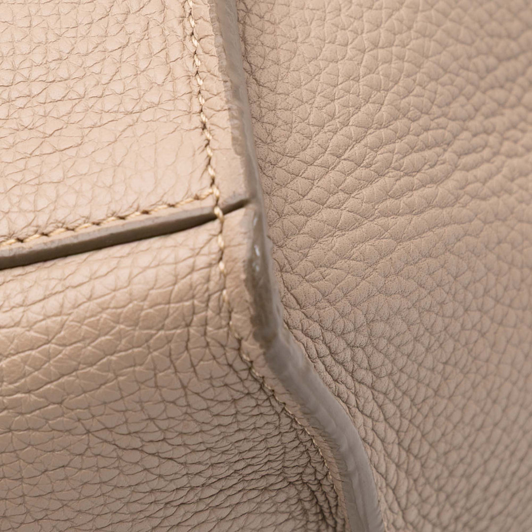 Small Grained Calfskin Big Bag Brown - Gaby Paris