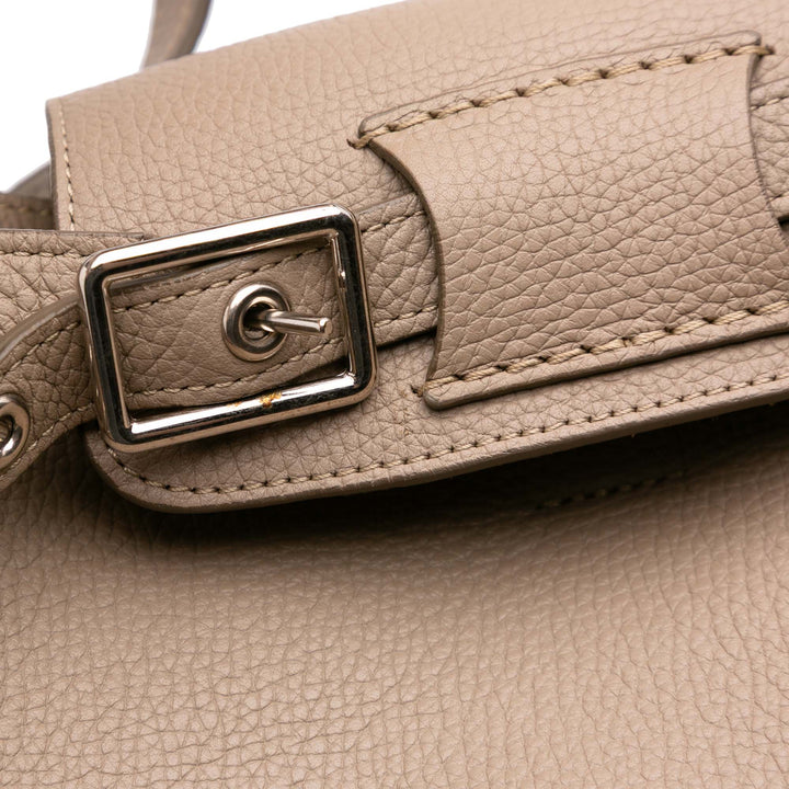 Small Grained Calfskin Big Bag Brown - Gaby Paris