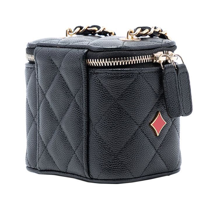 Chanel Vanity Matelassé Coco Casino Mini Cuir caviar Noir – vue 2 – GABY PARIS