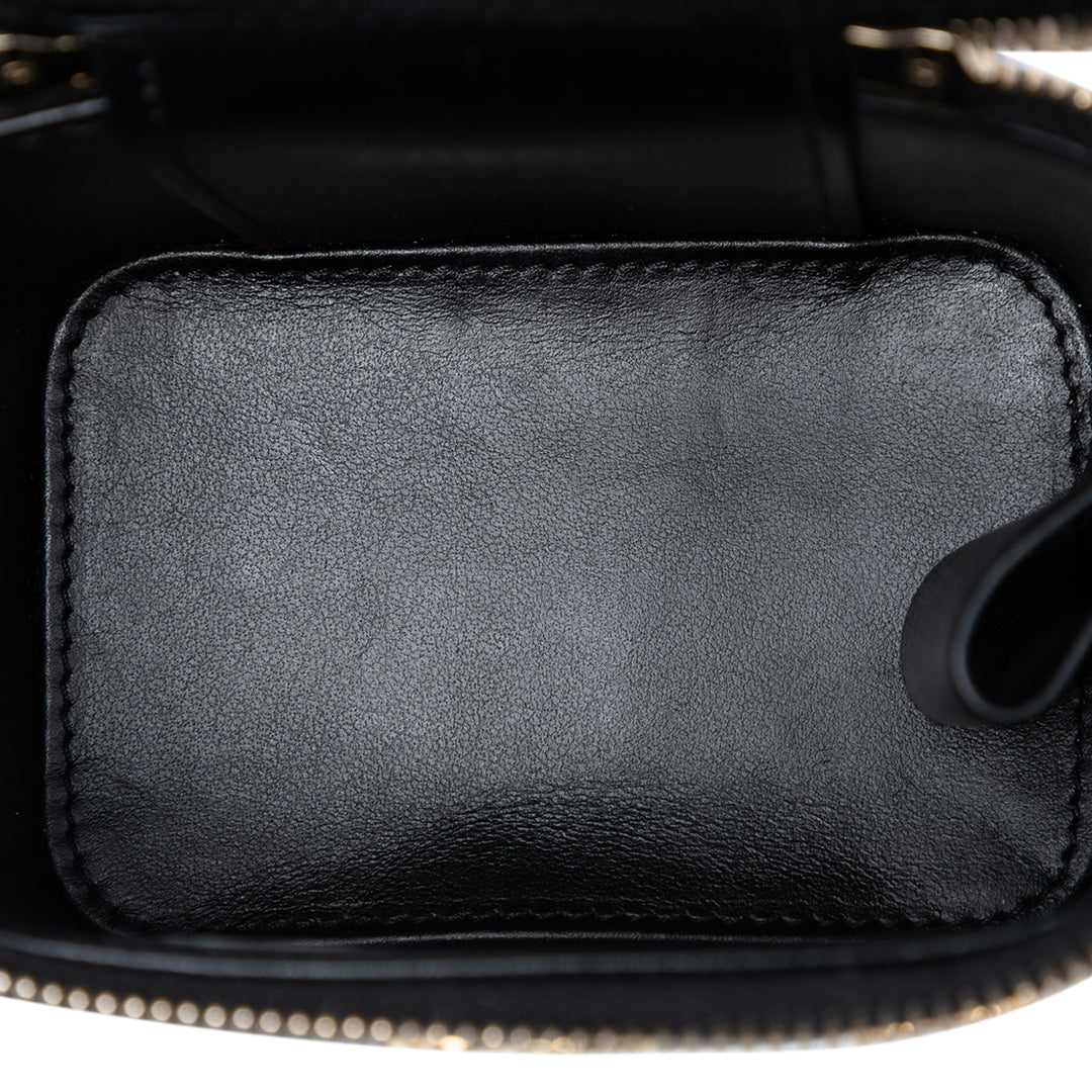 Chanel Vanity Matelassé Coco Casino Mini Cuir caviar Noir – vue 4 – GABY PARIS