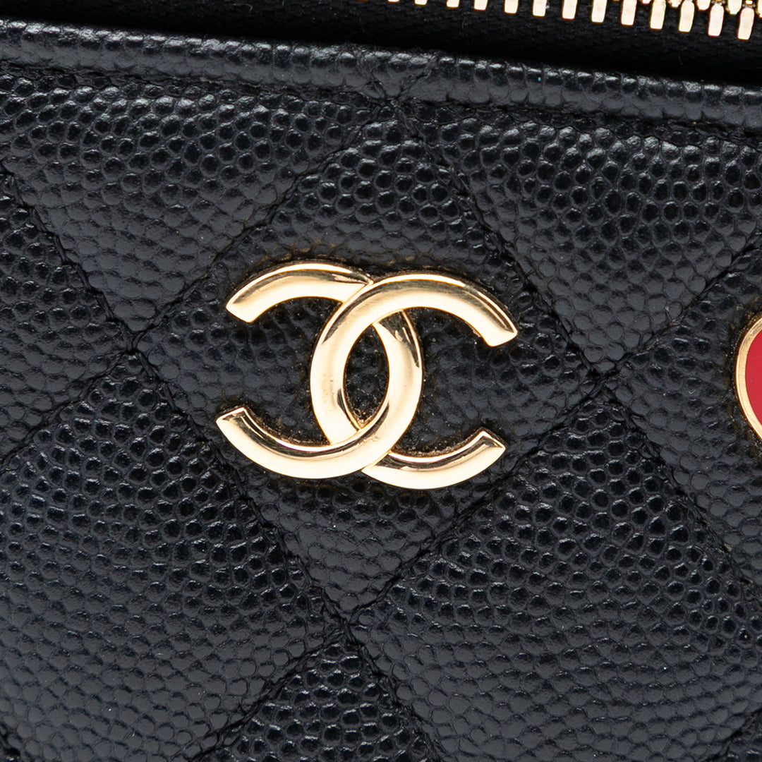 Chanel Vanity Matelassé Coco Casino Mini Cuir caviar Noir – vue 5 – GABY PARIS