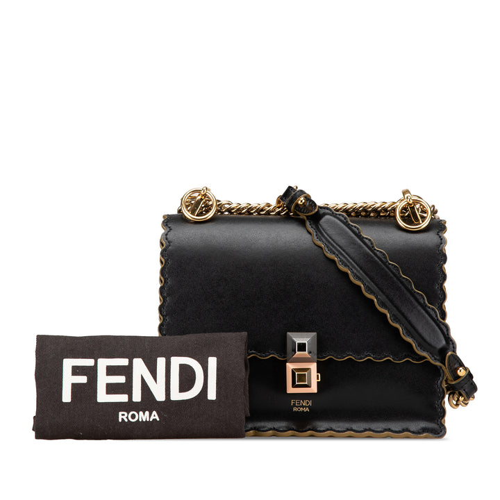 Small Leather Kan I Crossbody Black - Gaby Paris