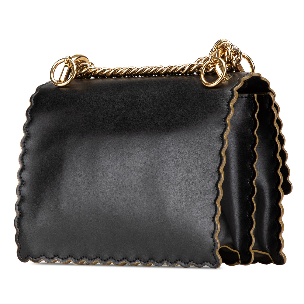 Small Leather Kan I Crossbody Black - Gaby Paris