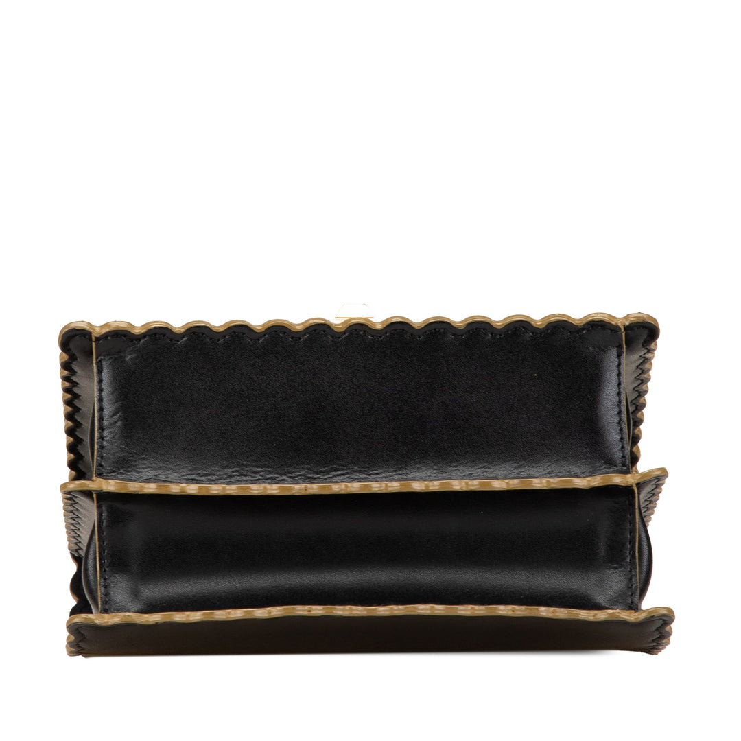 Small Leather Kan I Crossbody Black - Gaby Paris