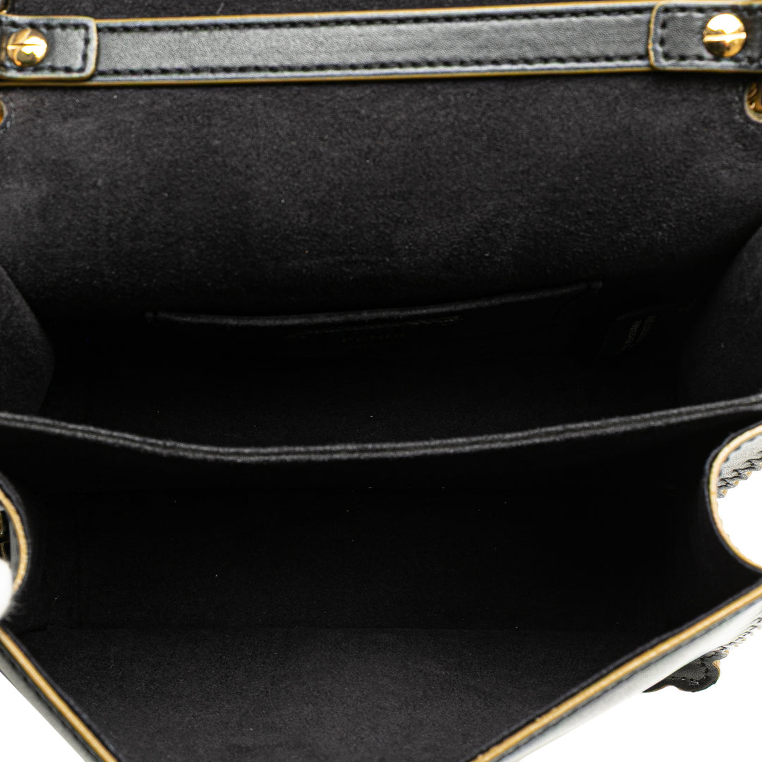 Small Leather Kan I Crossbody Black - Gaby Paris