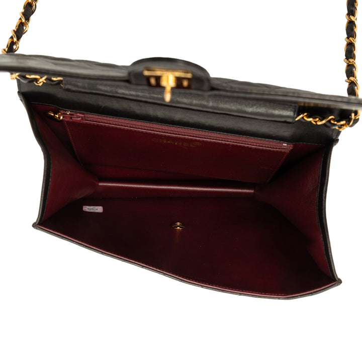 Chanel CC Matelassé Rabat simple Moyen Cuir d'agneau