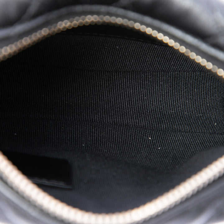 Chanel Matelassé Sac rond à chaîne Pochette Mini Cuir d'agneau Noir – vue 4 – GABY PARIS