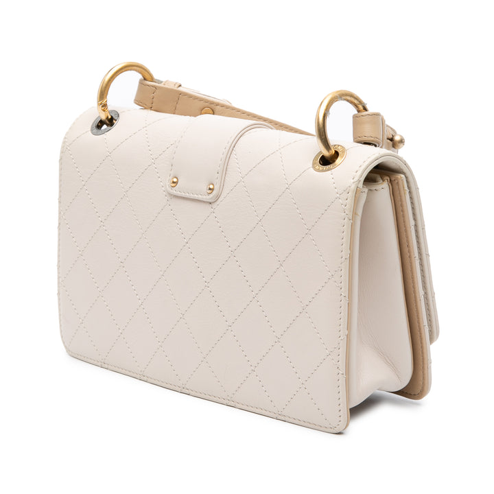 CC Stitched Calfskin Chain Flap White - Gaby Paris