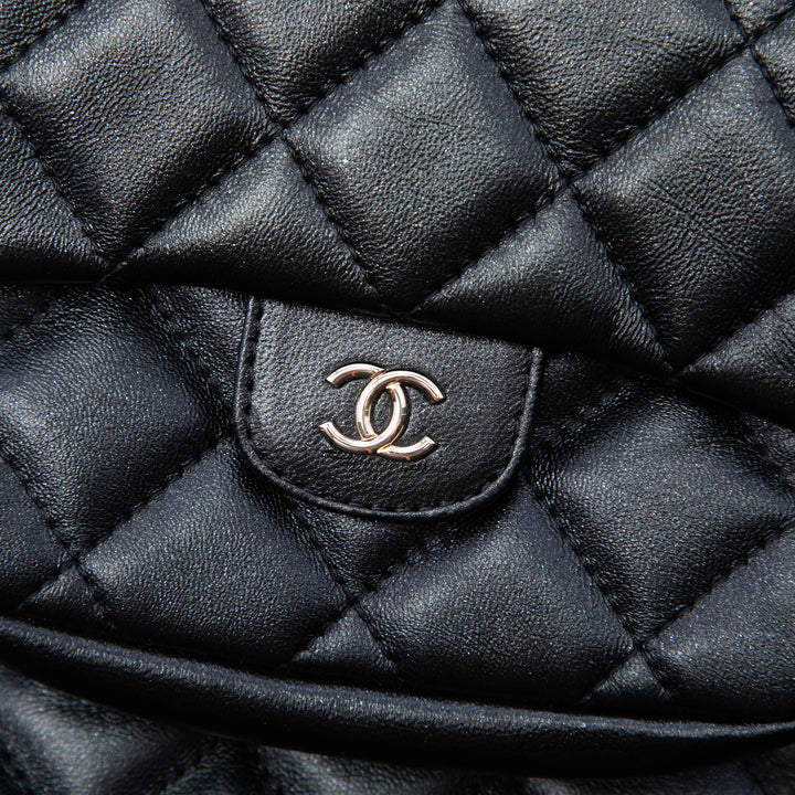 Chanel CC Matelassé Cuir d’agneau Pochette with Mini à rabat Purse