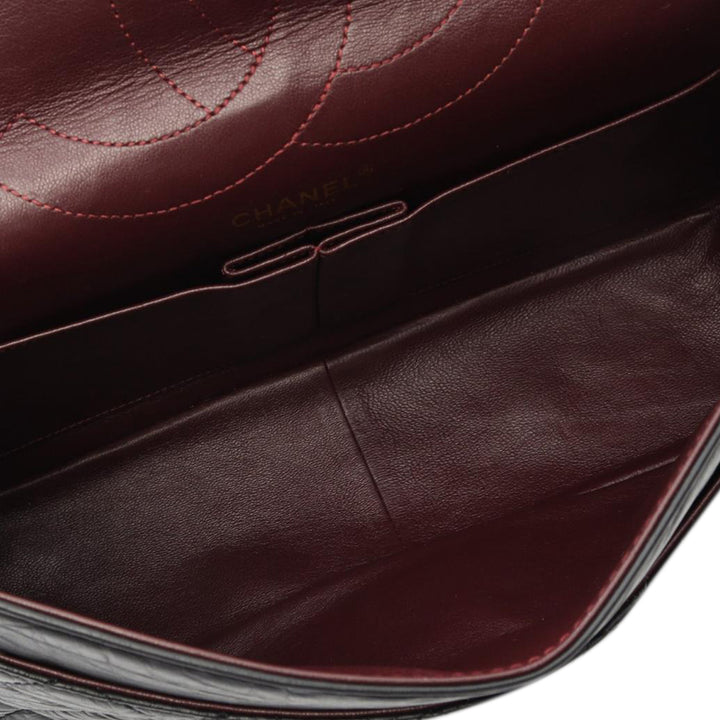 Reissue 2.55 Aged Calfskin Double Flap 226 Black - Gaby Paris