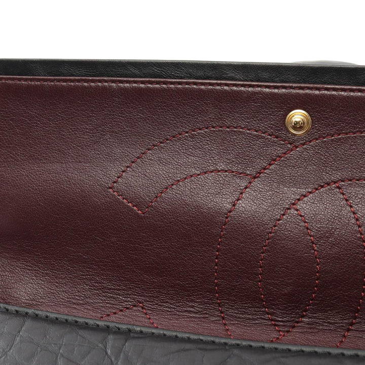 Reissue 2.55 Aged Calfskin Double Flap 226 Black - Gaby Paris