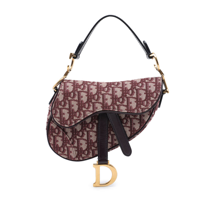 Dior Saddle Sac Mini Oblique Rouge – vue principale – GABY PARIS