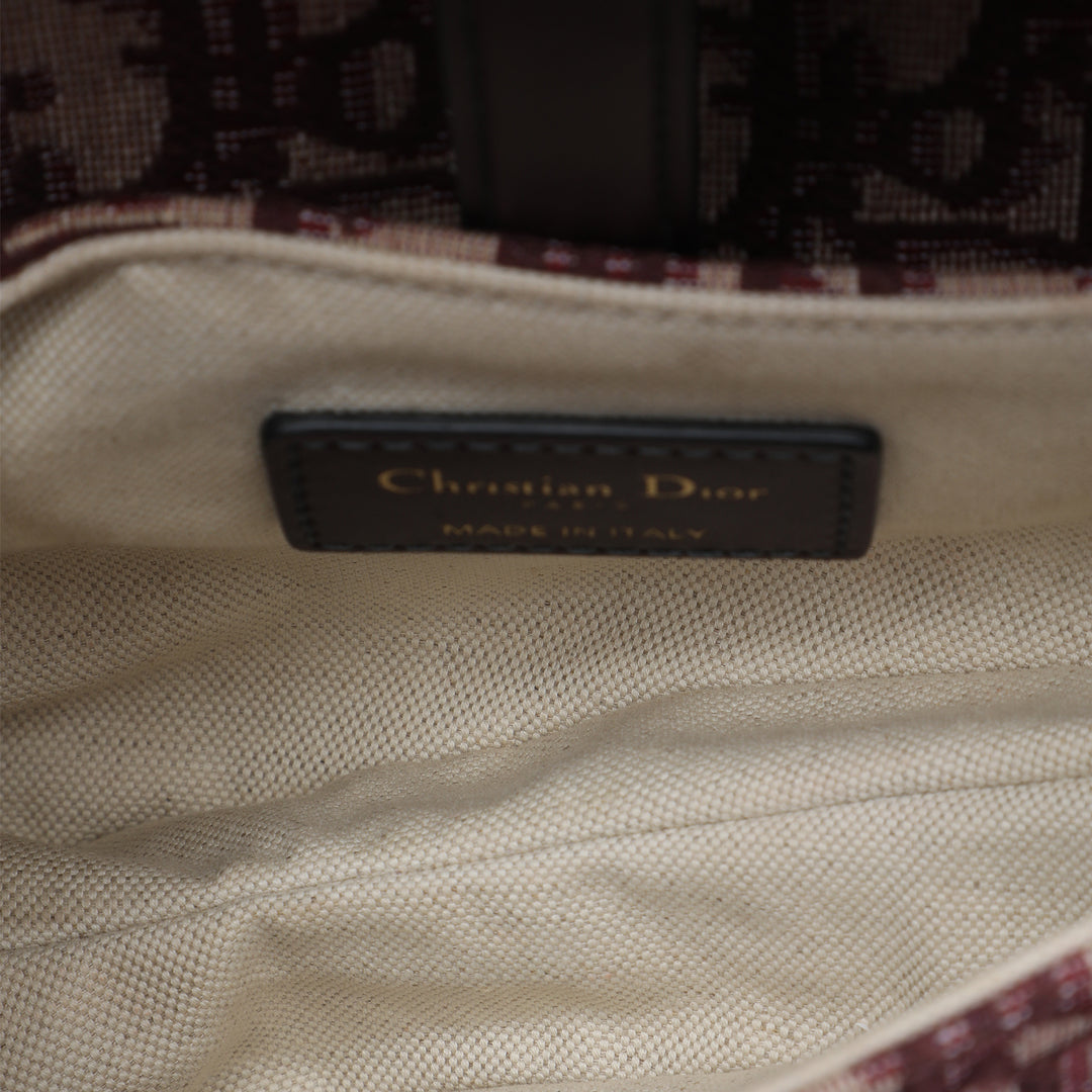 Dior Saddle Sac Mini Oblique Rouge – vue 4 – GABY PARIS