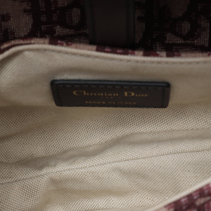 Dior Saddle Sac Mini Oblique Rouge – vue 4 – GABY PARIS