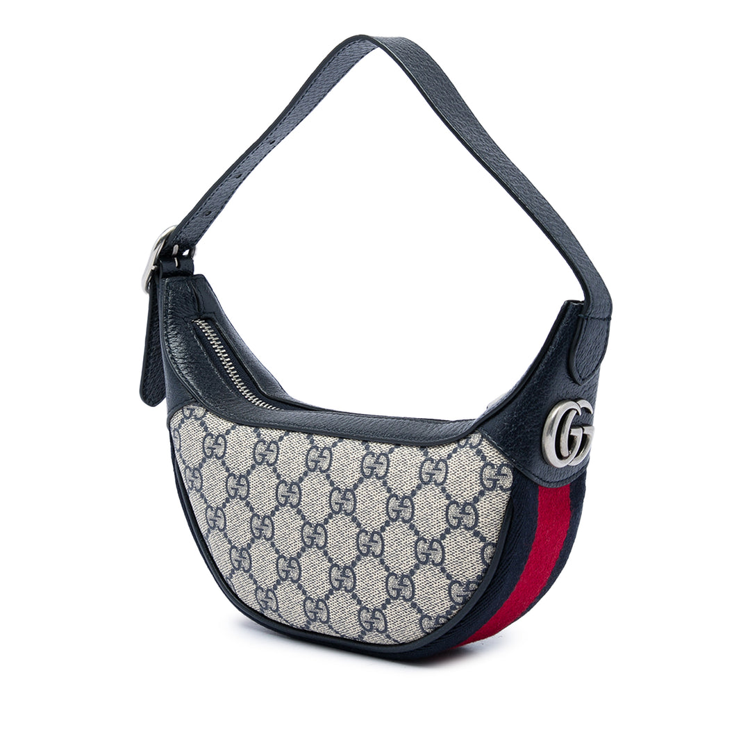 Gucci Sac porté épaule Web Ophidia GG Supreme Mini Noir – vue 2 – GABY PARIS