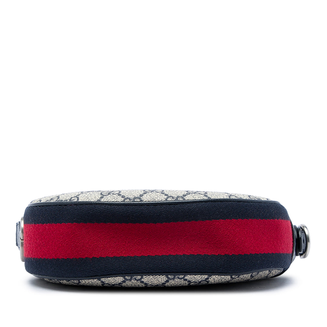Gucci Sac porté épaule Web Ophidia GG Supreme Mini Noir – vue 3 – GABY PARIS