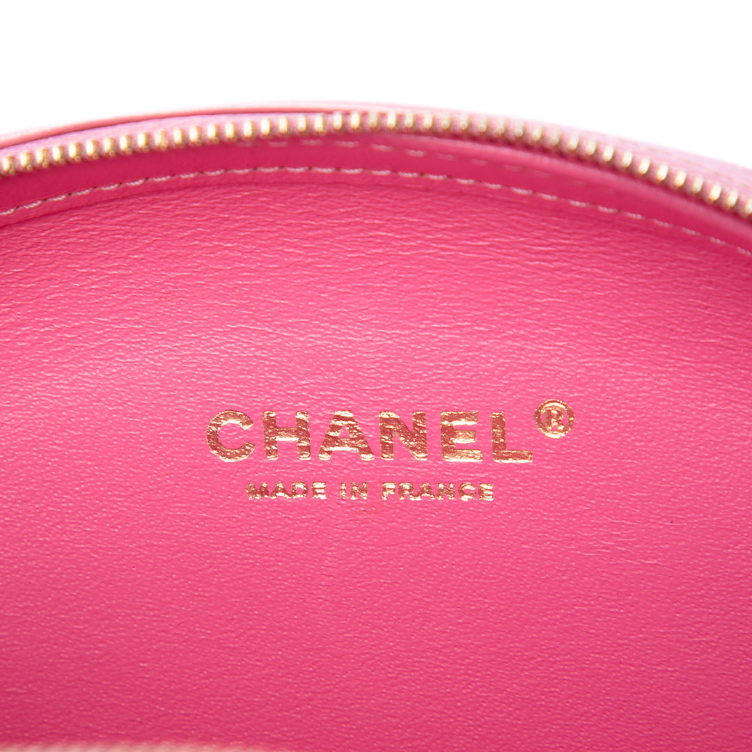 Chanel Chevron Surpiqué La Pausa Evening Sac Cuir de veau Rose – vue 5 – GABY PARIS