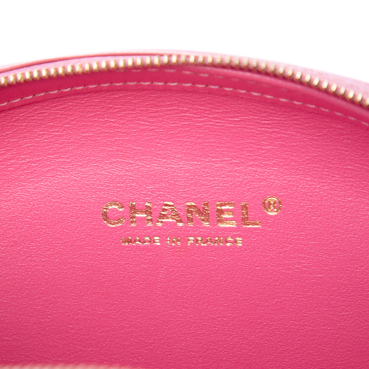 Chanel Chevron Surpiqué La Pausa Evening Sac Cuir de veau Rose – vue 5 – GABY PARIS