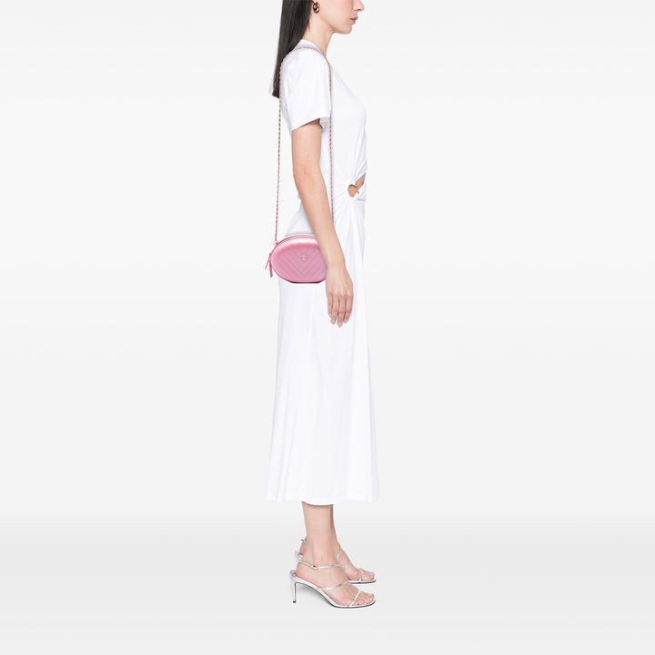 Chanel Chevron Surpiqué La Pausa Evening Sac Cuir de veau Rose – vue 6 – GABY PARIS
