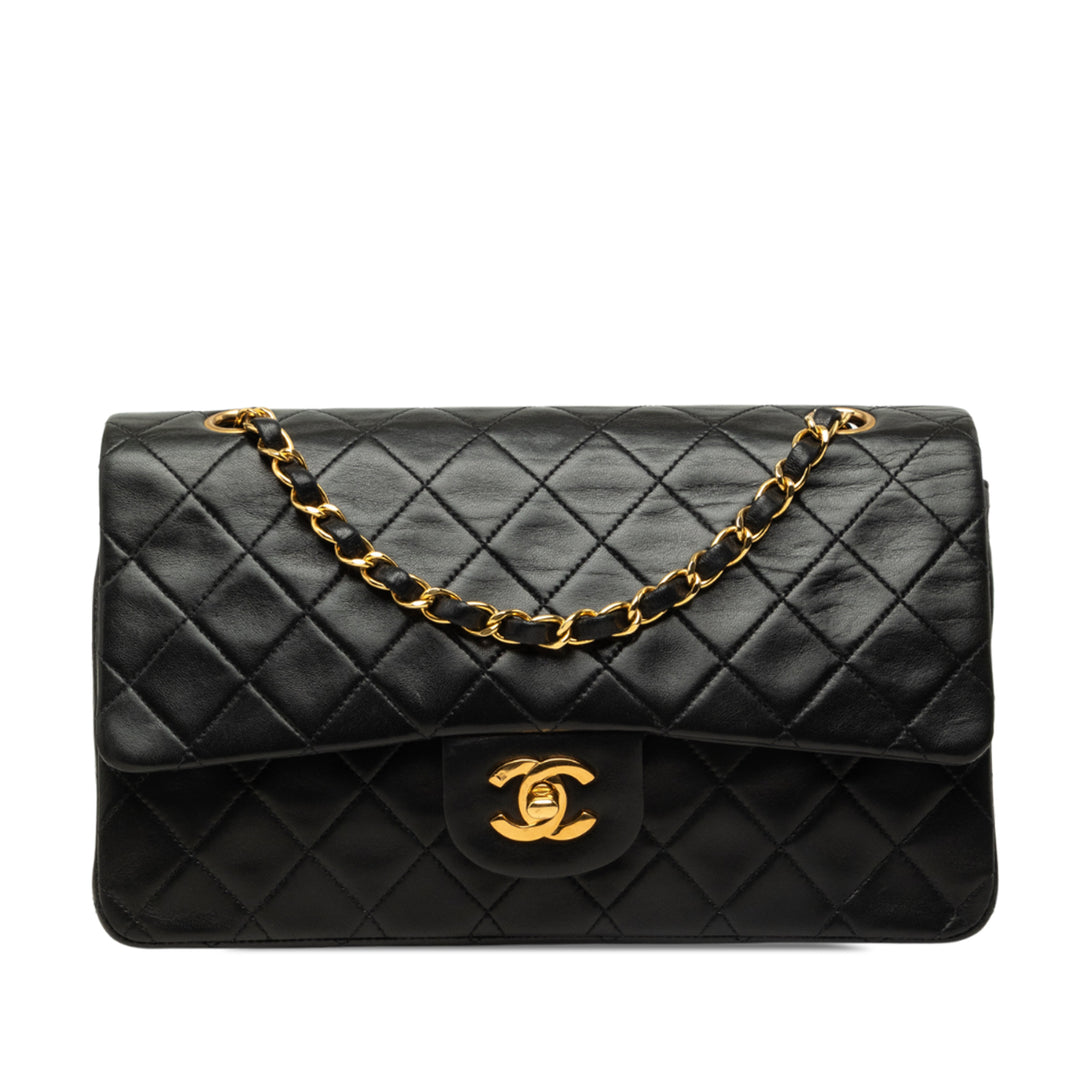 Chanel Classic Double rabat Moyen Cuir d'agneau Noir – vue principale – GABY PARIS