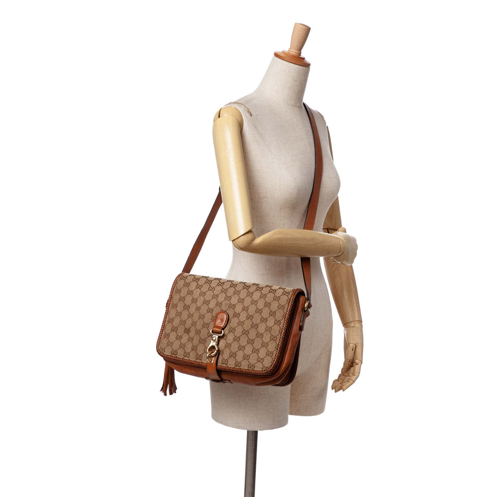 GG Canvas Marrakech Crossbody Brown - Gaby Paris