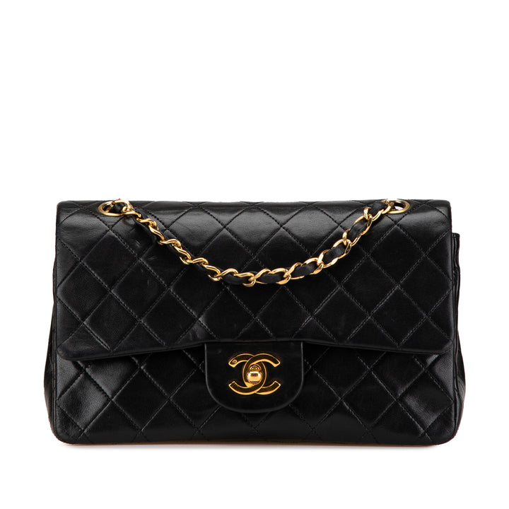 Chanel Small Classic Cuir d’agneau Double rabat Noir