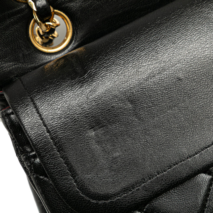 Chanel Small Classic Cuir d’agneau Double rabat Noir