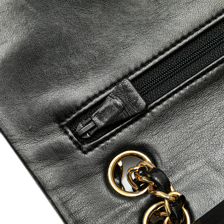 Chanel Small Classic Cuir d’agneau Double rabat Noir