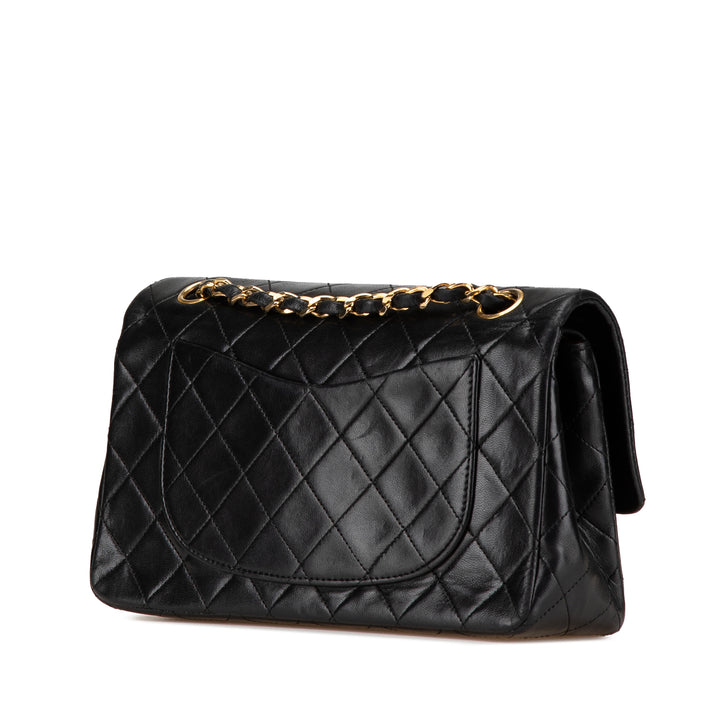 Chanel Small Classic Cuir d’agneau Double rabat Noir