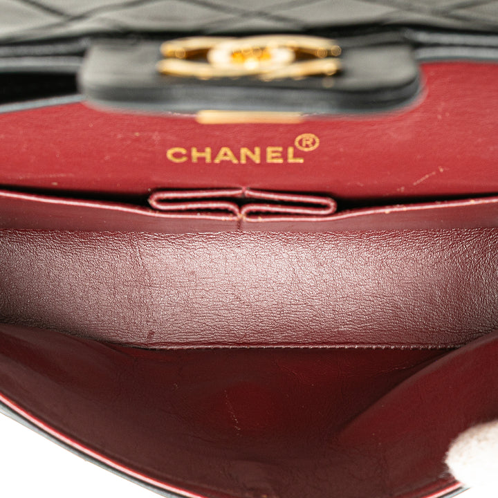 Chanel Small Classic Cuir d’agneau Double rabat Noir