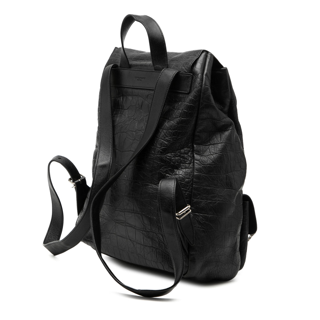 Saint Laurent Croc embossé Cuir Festival Sac à dos