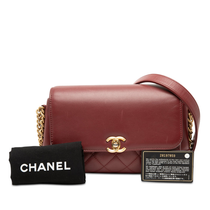 Chanel CC Matelassé Cuir d’agneau à rabat