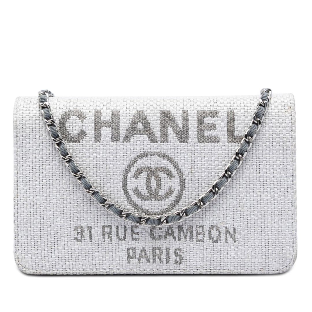 Chanel Toile Deauville Wallet on Chain
